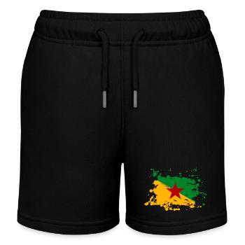 Französisch Guyana - Kinder Organic Joggingshorts Mini Bolter von Stanley/Stella - Schwarz - Vorne