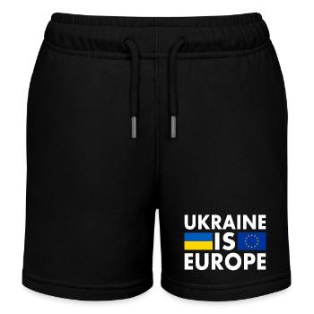 Ukraine is europe - Short de jogging enfant bio Stanley/Stella - noir - Devant