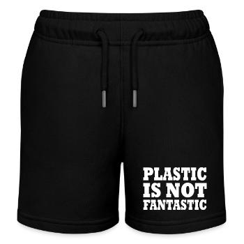 Plastic is not fantastic - Short de jogging enfant bio Stanley/Stella - noir - Devant