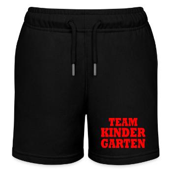 Team kindergarten - Kinder Organic Joggingshorts Mini Bolter von Stanley/Stella - Schwarz - Vorne