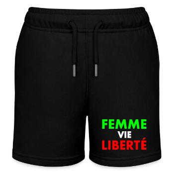 Freiheit des Frauenlebens - Kinder Organic Joggingshorts Mini Bolter von Stanley/Stella - Schwarz - Vorne