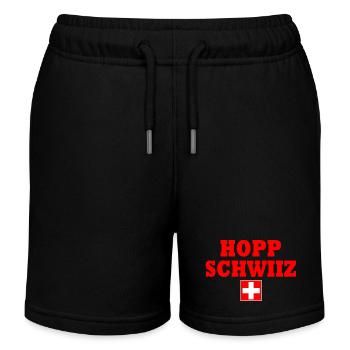 Hopp schwiiz - Short de jogging enfant bio Stanley/Stella - noir - Devant
