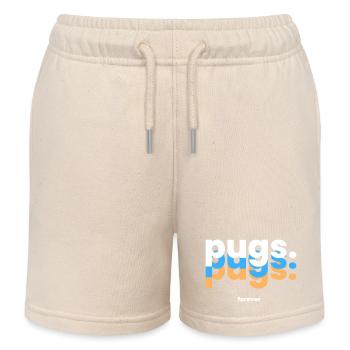 Forever Pugs - Le compagnon mignon - Short de jogging enfant bio Stanley/Stella - écru doux - Devant