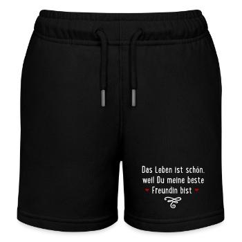 Beste Freundin - Kinder Organic Joggingshorts Mini Bolter von Stanley/Stella - Schwarz - Vorne