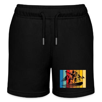 Retro-Skifahren - Kinder Organic Joggingshorts Mini Bolter von Stanley/Stella - Schwarz - Vorne