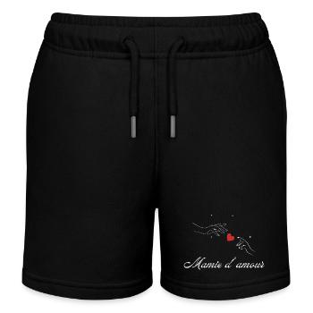mamie d’amour - Short de jogging enfant bio Stanley/Stella - noir - Devant