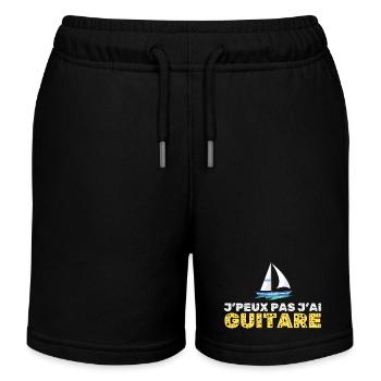 J’peux pas j’ai guitare - Short de jogging enfant bio Stanley/Stella - noir - Devant