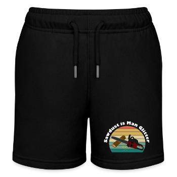 La sciure de bois est le sciillet de l’homme - Short de jogging enfant bio Stanley/Stella - noir - Devant