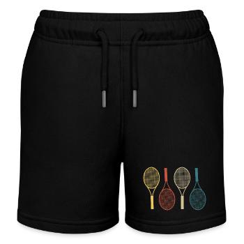 raquette tennis rétro vintage - Short de jogging enfant bio Stanley/Stella - noir - Devant