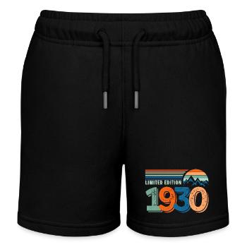 Limited edition 1930 - Short de jogging enfant bio Stanley/Stella - noir - Devant