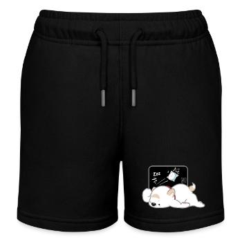 Dog Korean - Japanese Style 04 - Kids Organic Sweat Shorts by Stanley/Stella - black - Front