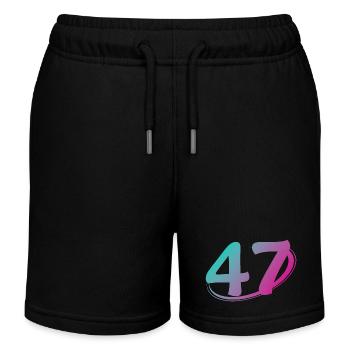 Nummer 47 mehrfarbig - Kinder Organic Joggingshorts Mini Bolter von Stanley/Stella - Schwarz - Vorne