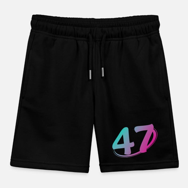 Numéro 47 multicolore Short de jogging enfant bio Stanley/Stella