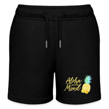 Aloha Summer - Kids Organic Sweat Shorts by Stanley/Stella - black - Front