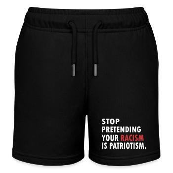 STOP Racisme Patriotiste - Short de jogging enfant bio Stanley/Stella - noir - Devant