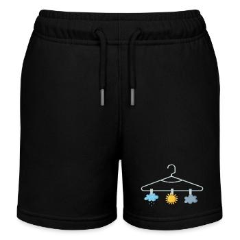 Wettervorhersage Aufhänger Weather Forecast Hanger - Kinder Organic Joggingshorts Mini Bolter von Stanley/Stella - Schwarz - Vorne