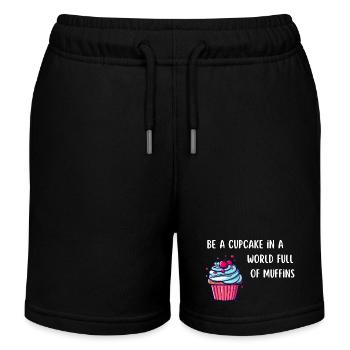 Be a Cupcake - Kinder Organic Joggingshorts Mini Bolter von Stanley/Stella - Schwarz - Vorne