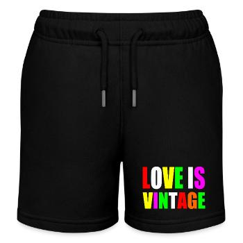 Love is vintage - Kinder Organic Joggingshorts Mini Bolter von Stanley/Stella - Schwarz - Vorne