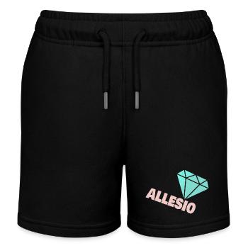 Geschenk für Allesio - Kinder Organic Joggingshorts Mini Bolter von Stanley/Stella - Schwarz - Vorne