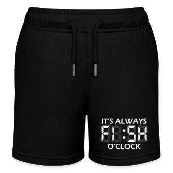 It's always fishing time - Kids Organic Sweat Shorts by Stanley/Stella - black - Front