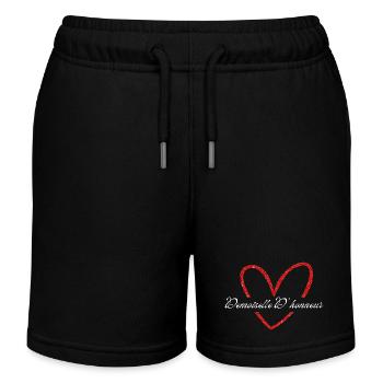 Brautjungfer Rotes Herz Glitzer - Kinder Organic Joggingshorts Mini Bolter von Stanley/Stella - Schwarz - Vorne
