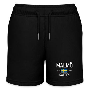 Malmö - Schweden - Sverige - Flagge - Koordinaten - Kinder Organic Joggingshorts Mini Bolter von Stanley/Stella - Schwarz - Vorne