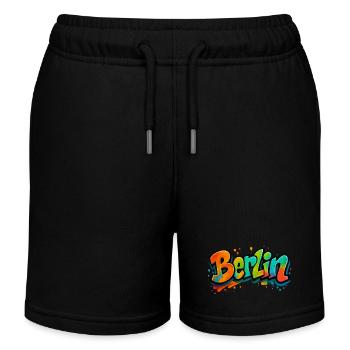 Berlin - Kinder Organic Joggingshorts Mini Bolter von Stanley/Stella - Schwarz - Vorne