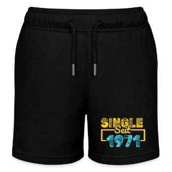 Single 1971 - Kids Organic Sweat Shorts by Stanley/Stella - black - Front