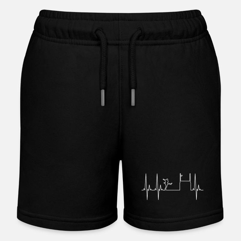Électrocardiogramme Rugby - Short de jogging enfant bio Stanley/Stella - noir