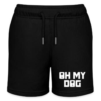 Oh my Dog Hundeliebe Fell Schnauze Fan Tierliebe - Kinder Organic Joggingshorts Mini Bolter von Stanley/Stella - Schwarz - Vorne