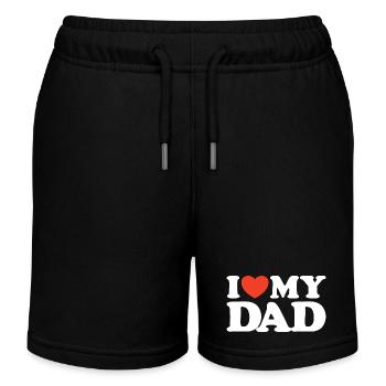 I love my Dad Herz Shirt - Kinder Organic Joggingshorts Mini Bolter von Stanley/Stella - Schwarz - Vorne