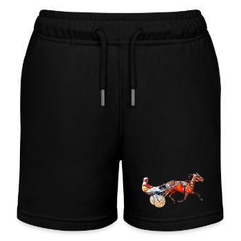 Traber Trabrennen - Kinder Organic Joggingshorts Mini Bolter von Stanley/Stella - Schwarz - Vorne