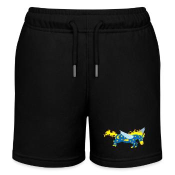 Cheval Pégase - Short de jogging enfant bio Stanley/Stella - noir - Devant