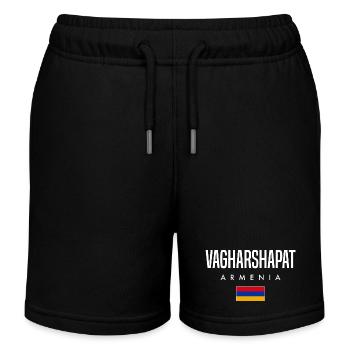 Vagharshapat Armenien - Kinder Organic Joggingshorts Mini Bolter von Stanley/Stella - Schwarz - Vorne