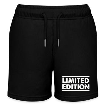 Limitierte Edition Schriftzug Stempel - Kinder Organic Joggingshorts Mini Bolter von Stanley/Stella - Schwarz - Vorne