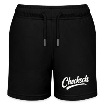 Checksch Retro Script - Kinder Organic Joggingshorts Mini Bolter von Stanley/Stella - Schwarz - Vorne