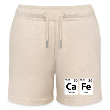 CaFe Chemistry Periodic Table - Kids Organic Sweat Shorts by Stanley/Stella - soft Ecru - Front