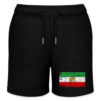 Vieille Guerre du Grunge Ancien Drapeau de l’Iran - Short de jogging enfant bio Stanley/Stella - noir - Devant