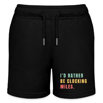 Ich würde lieber Meilen zurücklegen - Kinder Organic Joggingshorts Mini Bolter von Stanley/Stella - Schwarz - Vorne