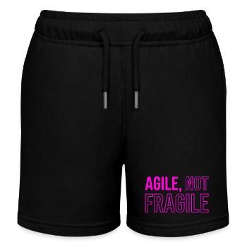 Agile Development, Scrum Coach Hoodie - Kids Organic Sweat Shorts by Stanley/Stella - black - Front