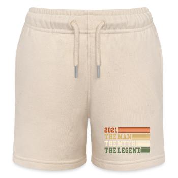 2021 The Man Myth Legend 2021 | Vintage!! - Kinder Organic Joggingshorts Mini Bolter von Stanley/Stella - Natur - Vorne