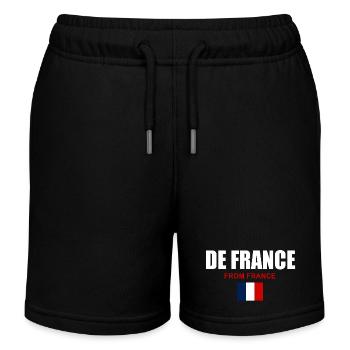 Illustration fièrement de France - Short de jogging enfant bio Stanley/Stella - noir - Devant