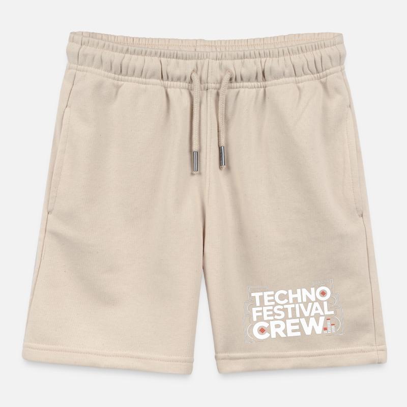 Techno Festival Crew – Techo Party Outfit Kinder Organic Joggingshorts Mini Bolter von Stanley/Stella