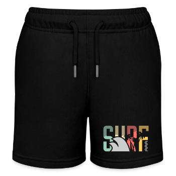 Surf Surfen Surfer - Short de jogging enfant bio Stanley/Stella - noir - Devant