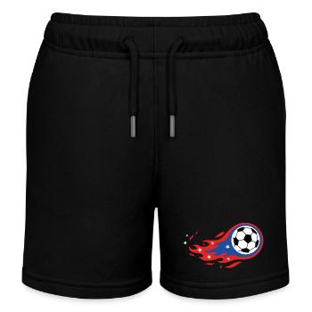 Football Soccer USA Fireball Comet Fanshirt - Kinder Organic Joggingshorts Mini Bolter von Stanley/Stella - Schwarz - Vorne