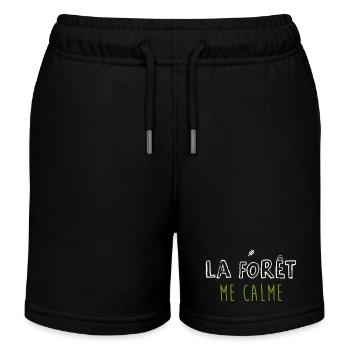 La Forêt M'Apaise - Design Nature - Short de jogging enfant bio Stanley/Stella - noir - Devant
