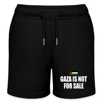 gaza is not for sale - Kids Organic Sweat Shorts by Stanley/Stella - black - Front
