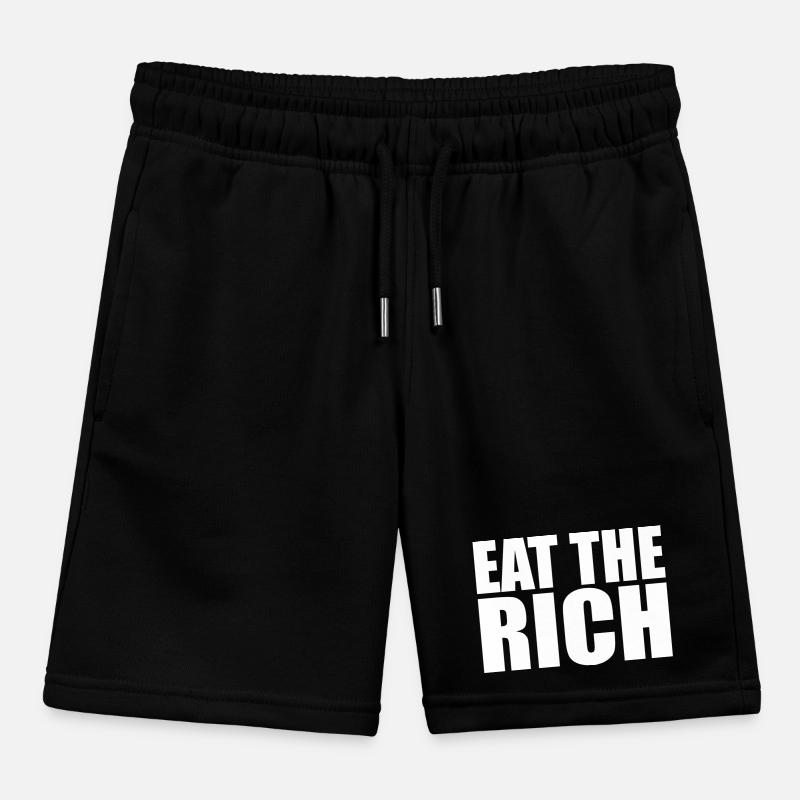 Eat the rich Kids Organic Sweat Shorts by Stanley/Stella