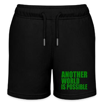 Another world is possible - Kinder Organic Joggingshorts Mini Bolter von Stanley/Stella - Schwarz - Vorne