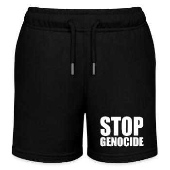Stop genocide - Kids Organic Sweat Shorts by Stanley/Stella - black - Front